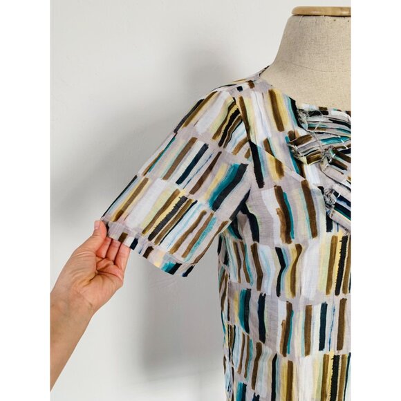 LAVIA Sempione Multicolored Tunic Top SZ 40 Made In Italy - Picture 5 of 11